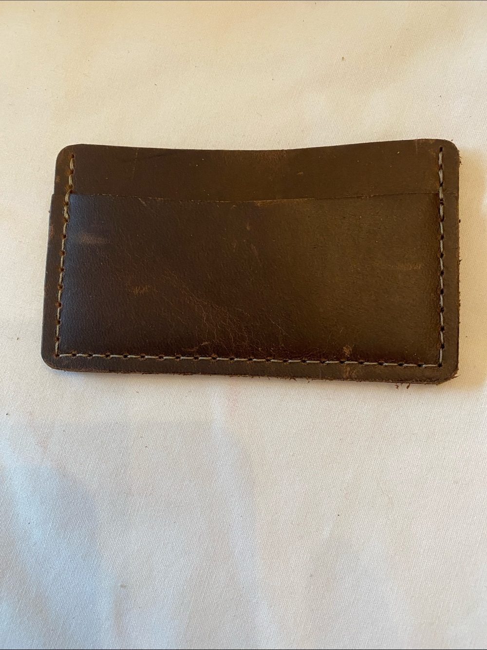 🦩Rustico leather wallet Minimalist Brown Leather Card Sleeve🦩
